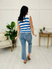 Harbor Stripe Vest In Blue