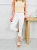 Judy Blue White Sand Capri Jeans