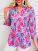 Bloom in Spring Top in Rose Print