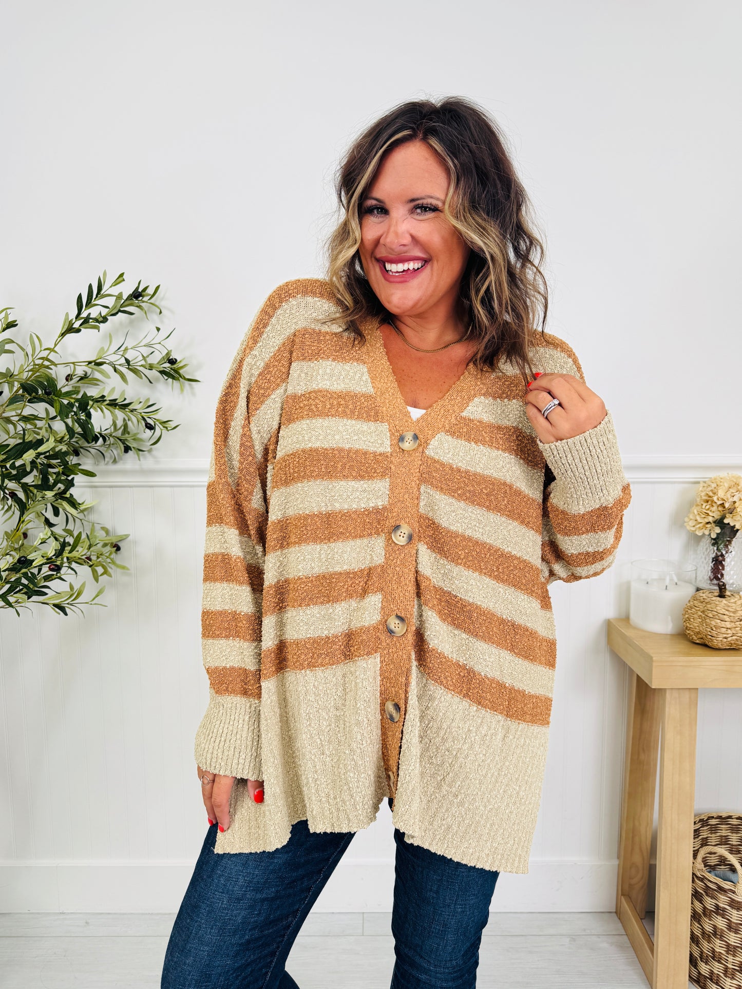 Cozy Comes Easy Cardigan In Taupe