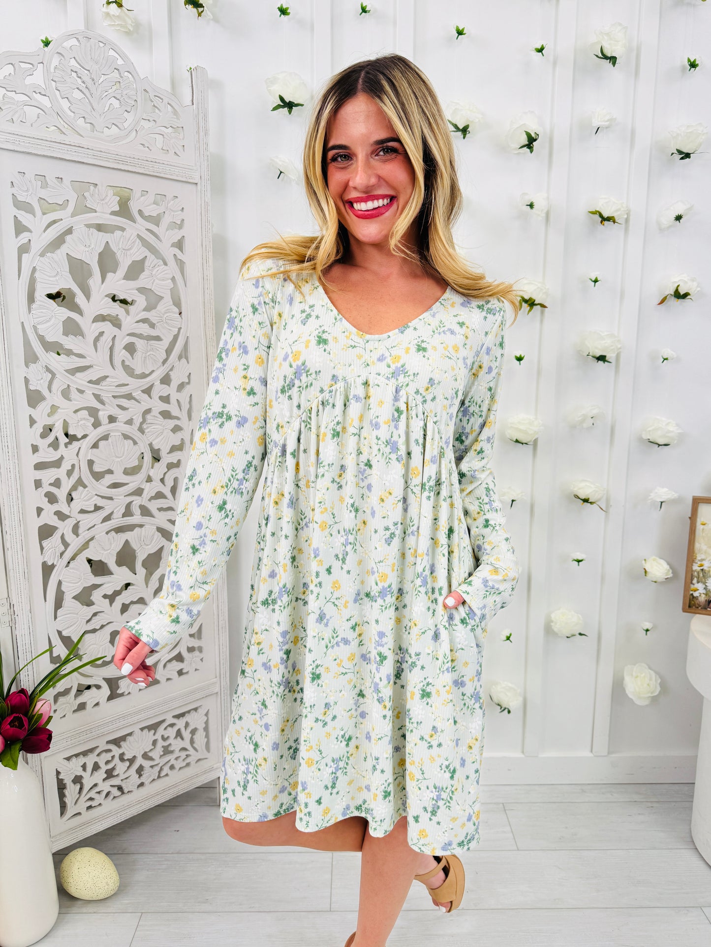 Whispering Meadows Dress in Light Blue