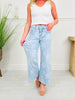 Flower Power Tummy Control Wide Leg Cropped Jeans
