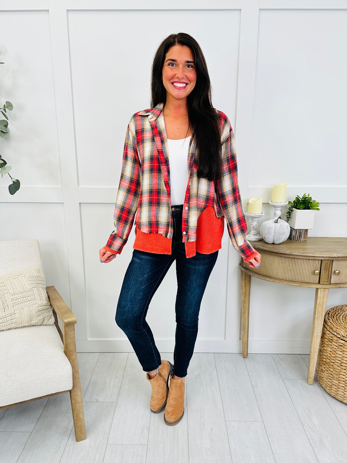 Driftwood Trails Flannel In Red