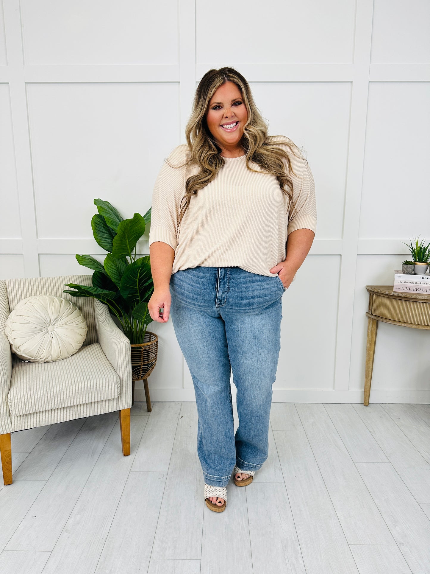 Judy Blue Tailored To You Wide Leg Trouser Jeans