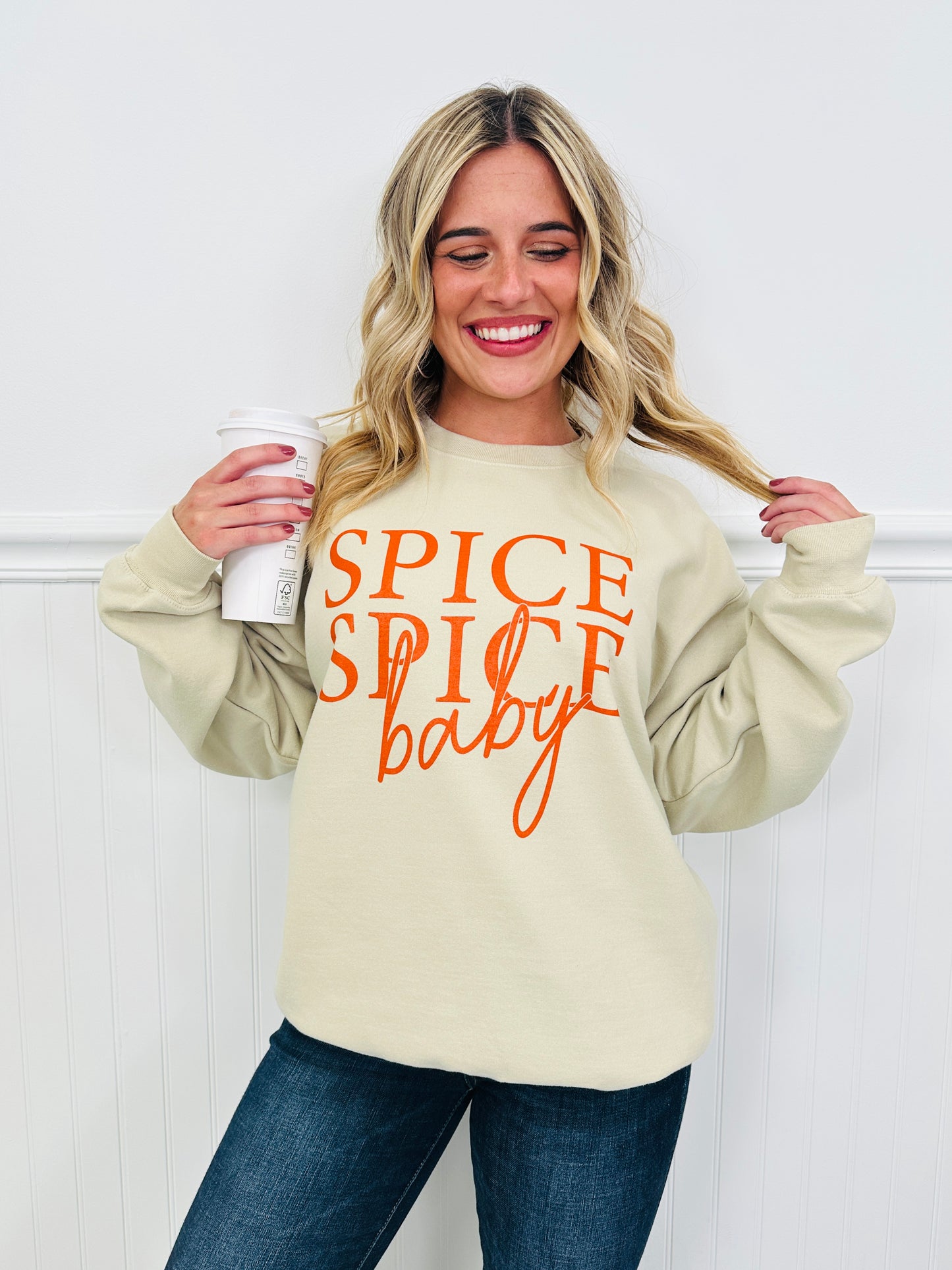 Spice Spice Baby Graphic Crewneck Sweatshirt