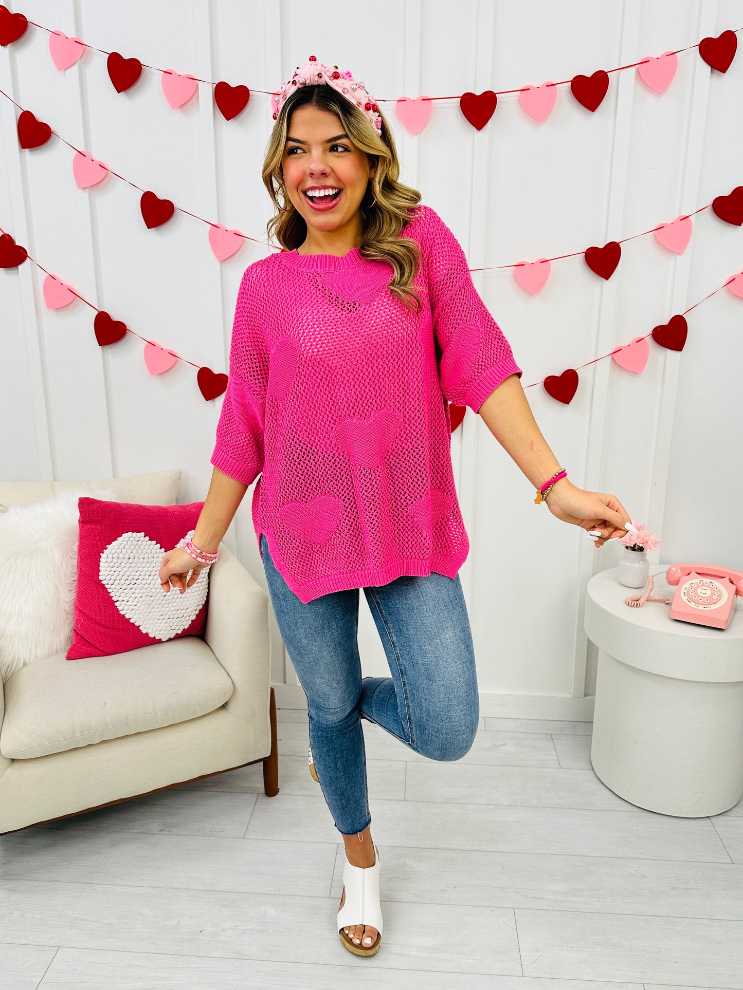 Mesh Of My Heart Sweater- Multiple Colors!