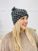 Leopard Print Pom Pom Beanie- Multiple Colors!