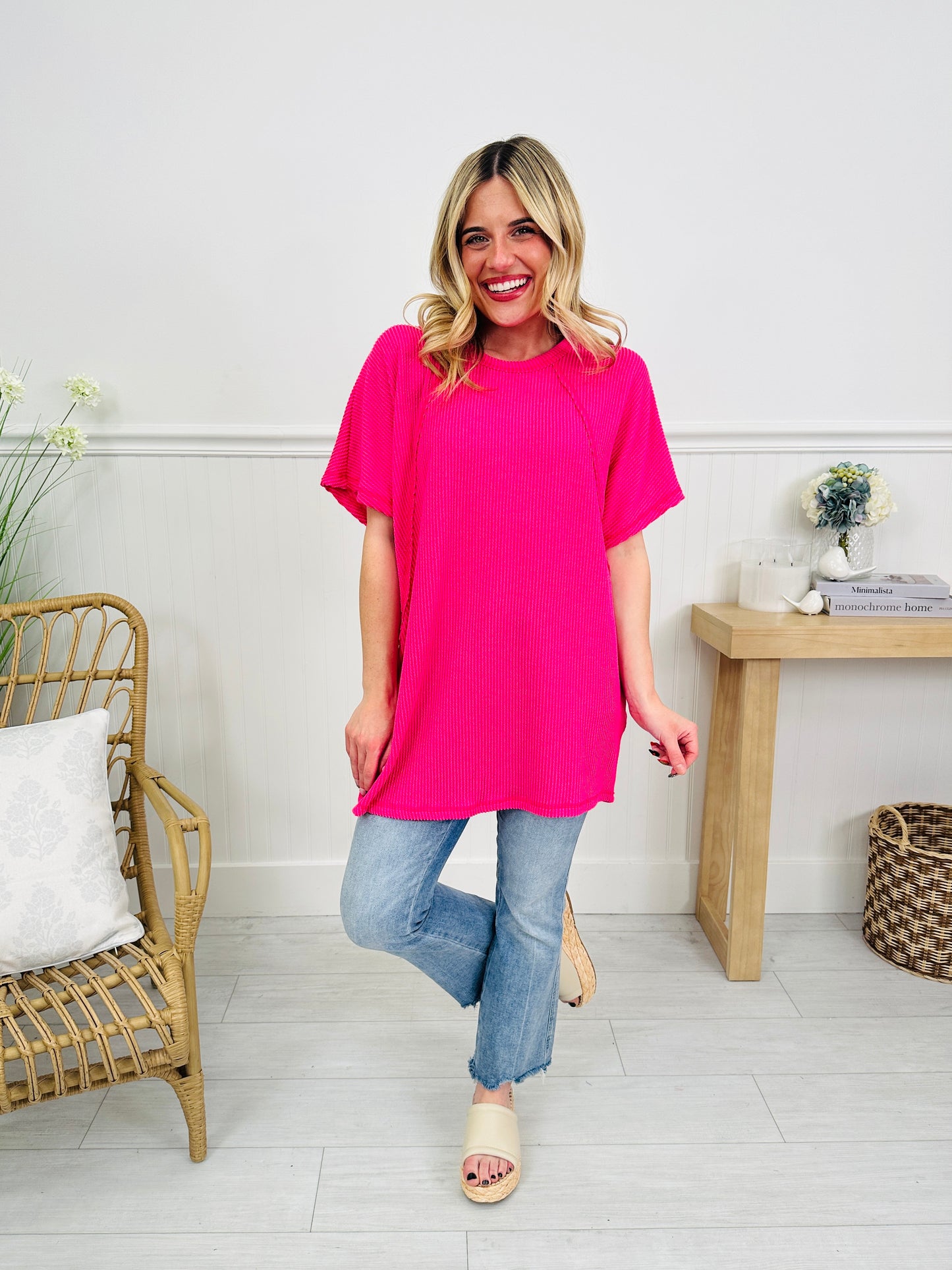 Pop of Color Top in Multiple Colors