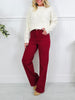Judy Blue Merlot Moment Thermal Straight Jeans