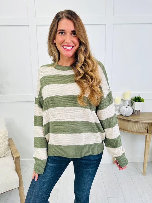 Cabin Daydream Sweater In Lt Olive