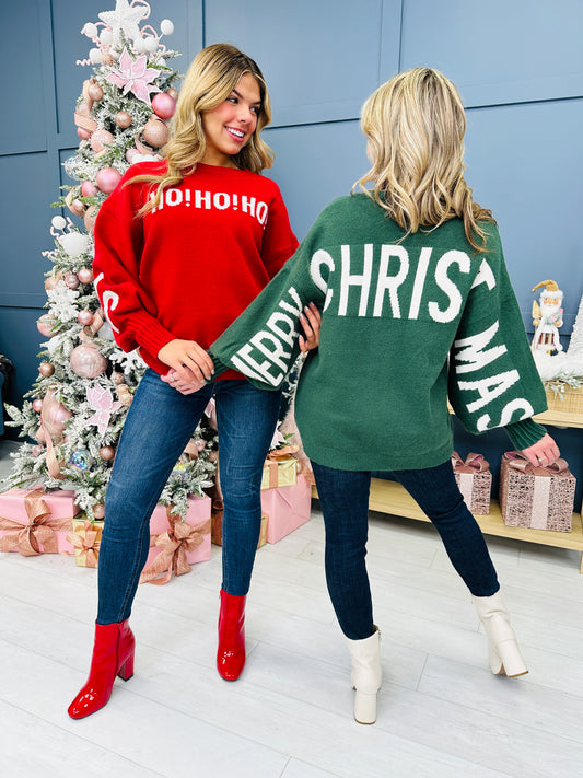 Ho Ho Ho Cozy Classic Sweater- Multiple Colors!