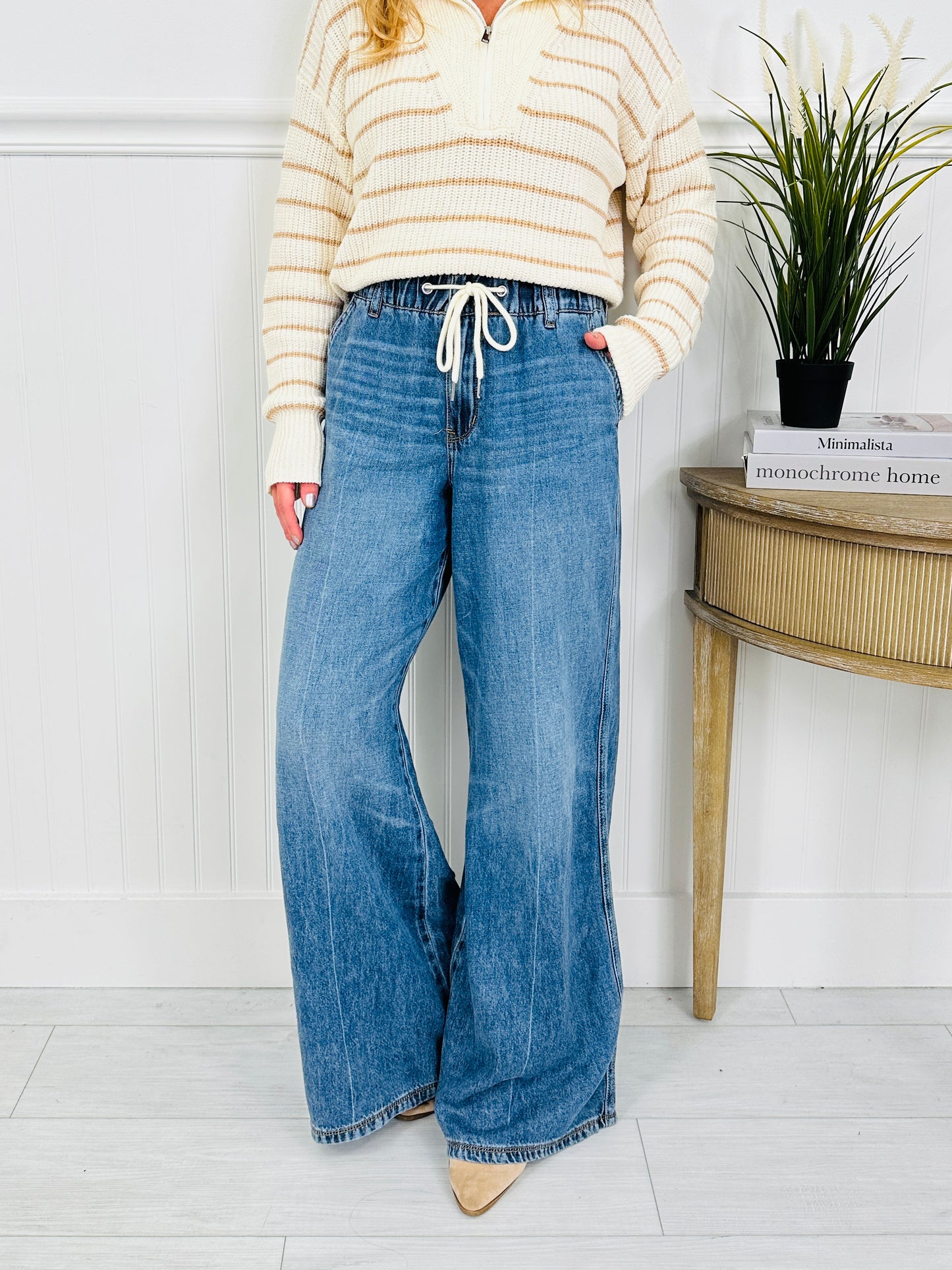 Judy Blue Easy Does It Featherweight Palazzo Jeans