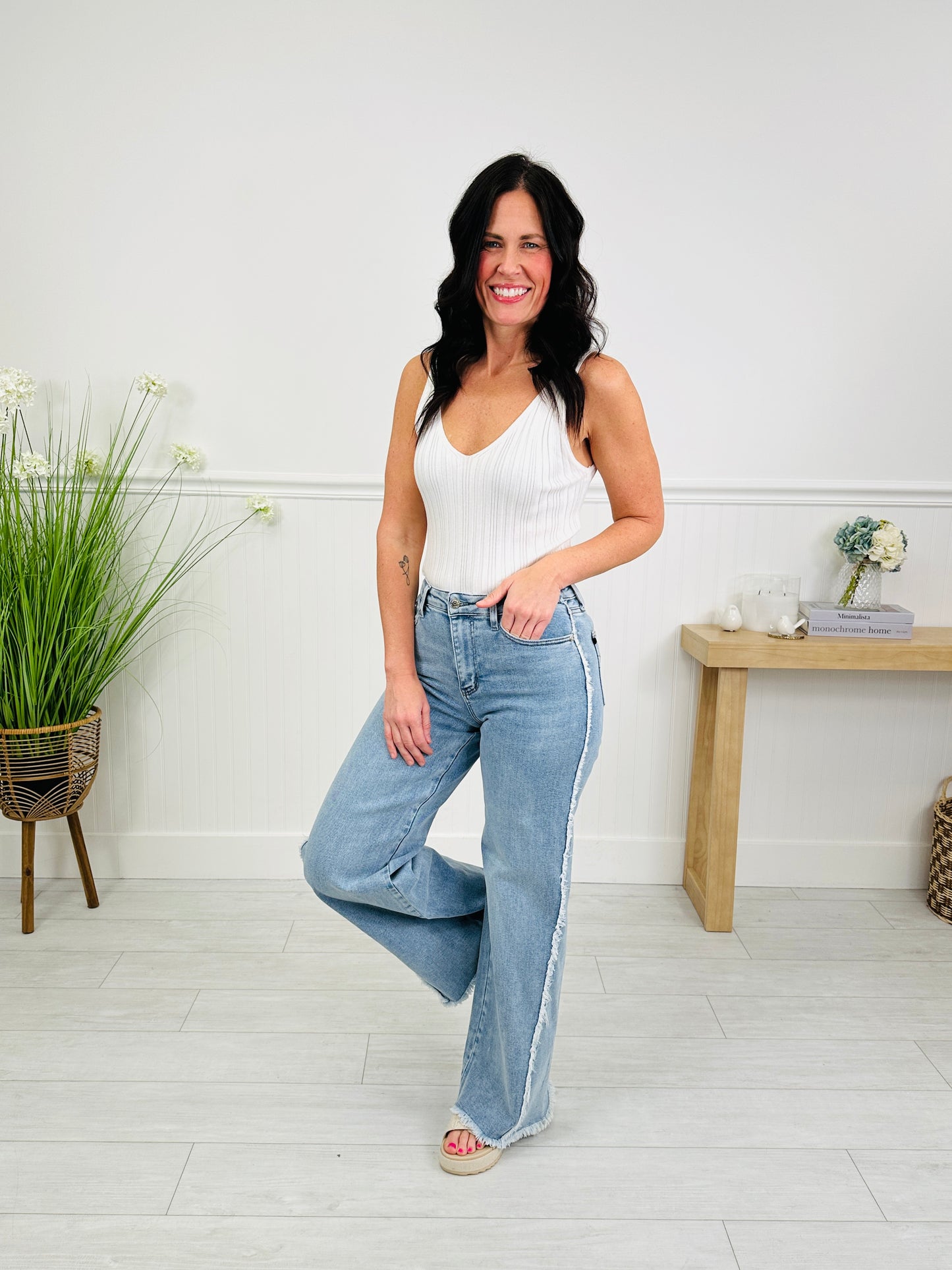 Judy Blue Make Your Statement Retro Wide Leg Jeans