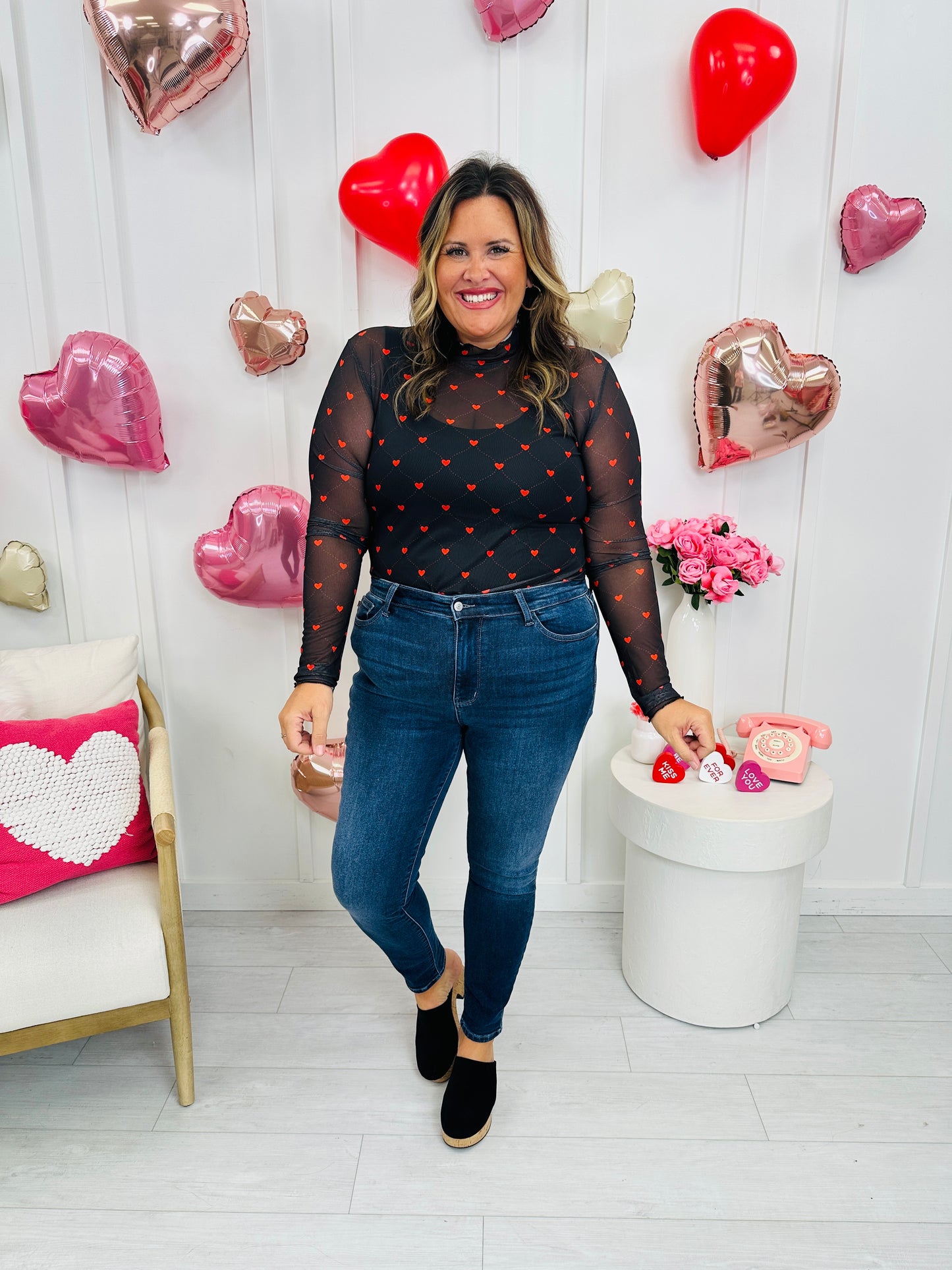 Cupid's Favorite Top in Black/Red