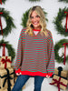 Striped With Cheer Pullover