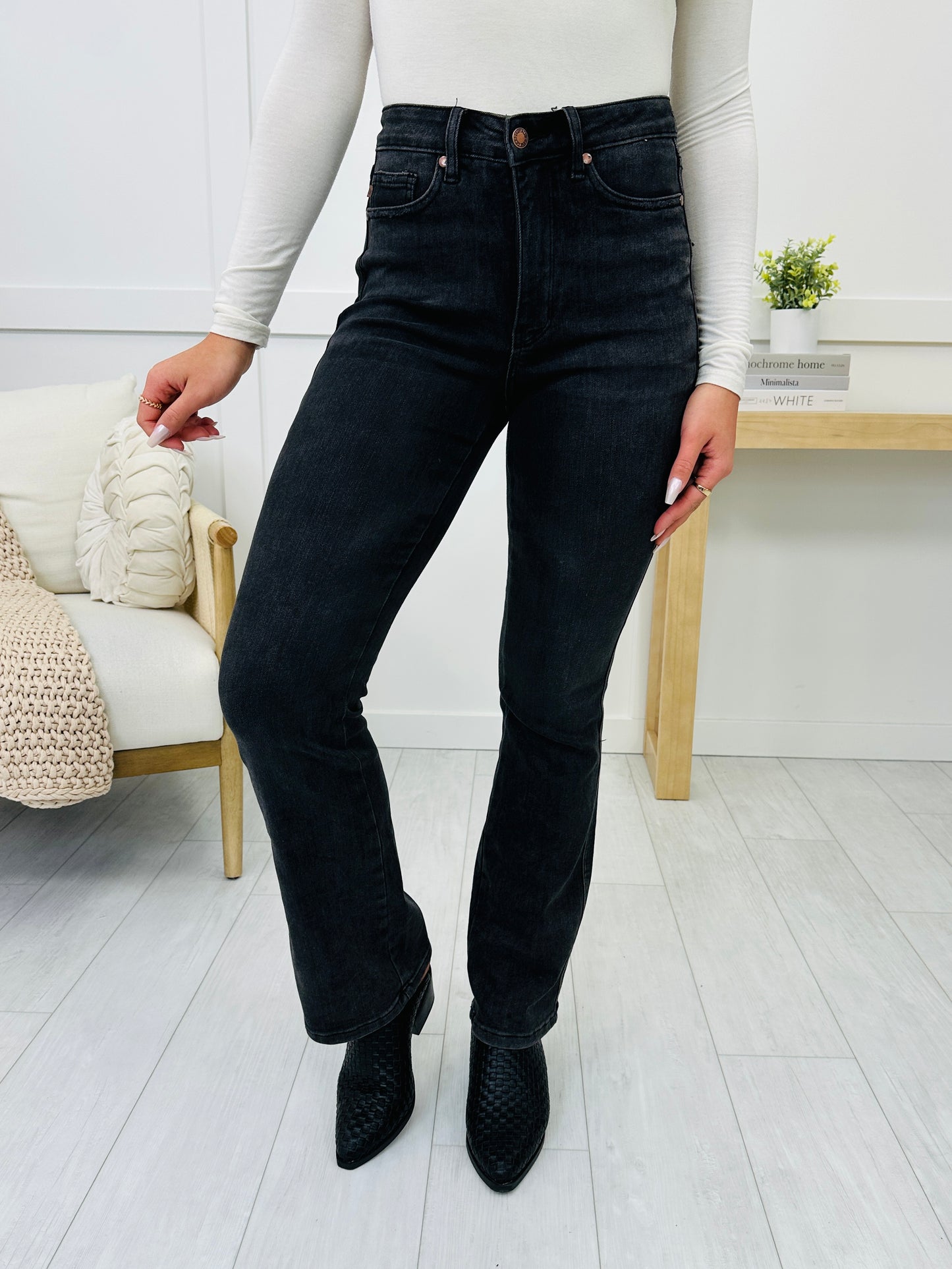 Judy Blue Effortless Edge Tummy Control Bootcut Jeans- Multiple Inseams- in Reg/Curvy