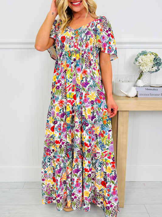 Summer in Bloom Dress in Barcelona Print