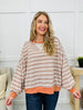 Tangled In Sunday Pullover in Taupe/Ivory/Rust