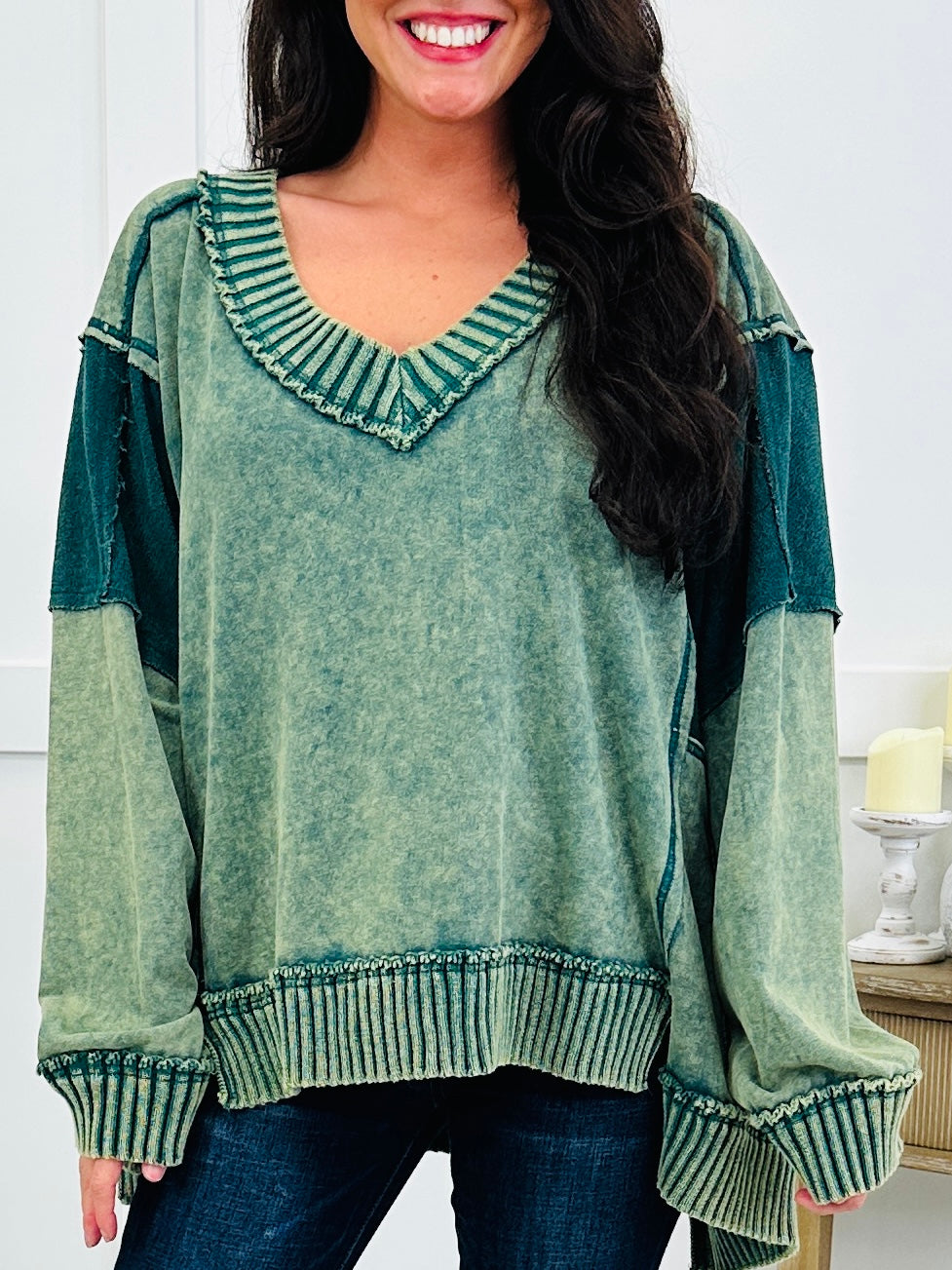 Comfortably Confident V Neck Top in Multiple Colors