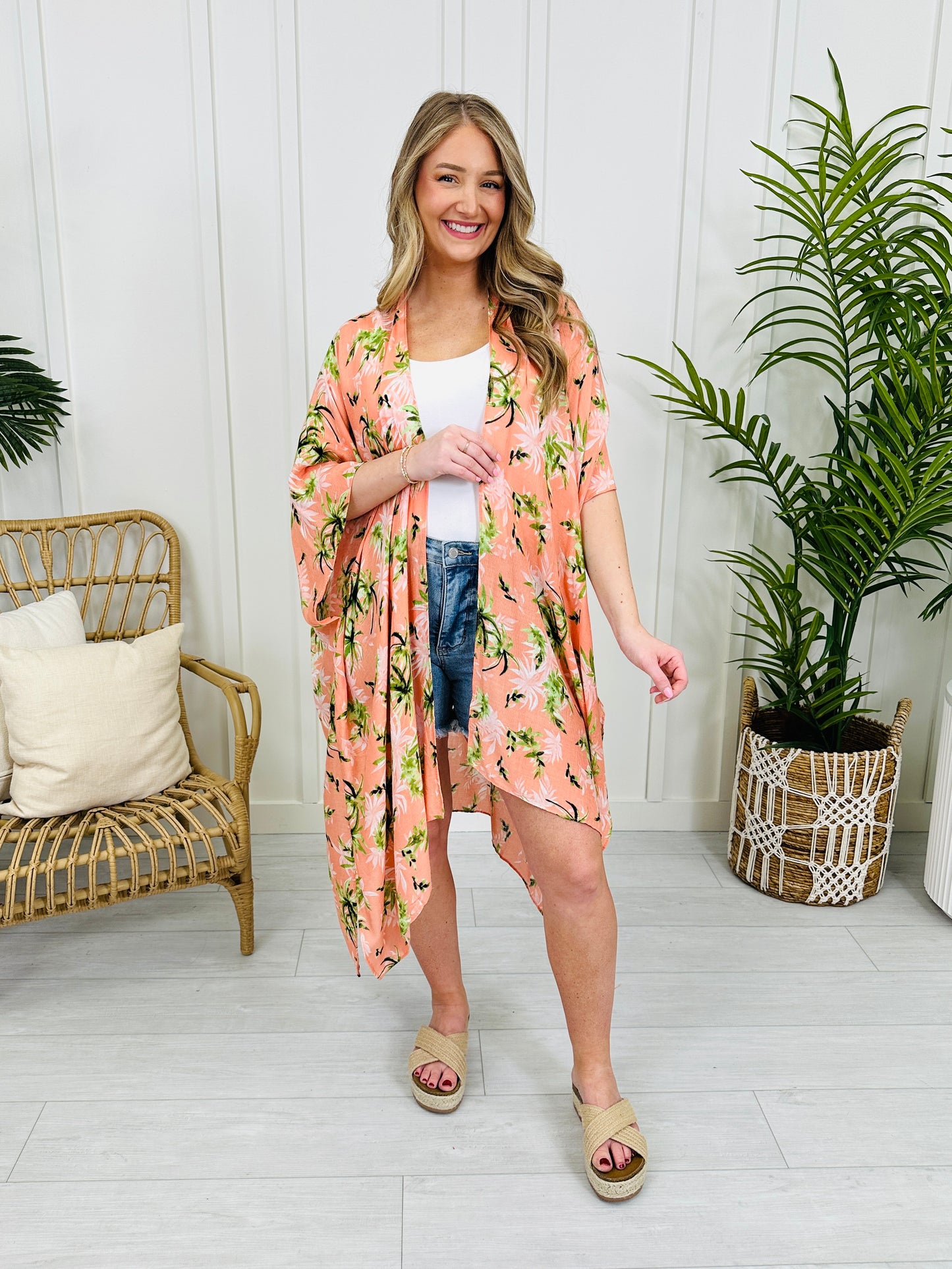Island Breeze Kimono in Peach