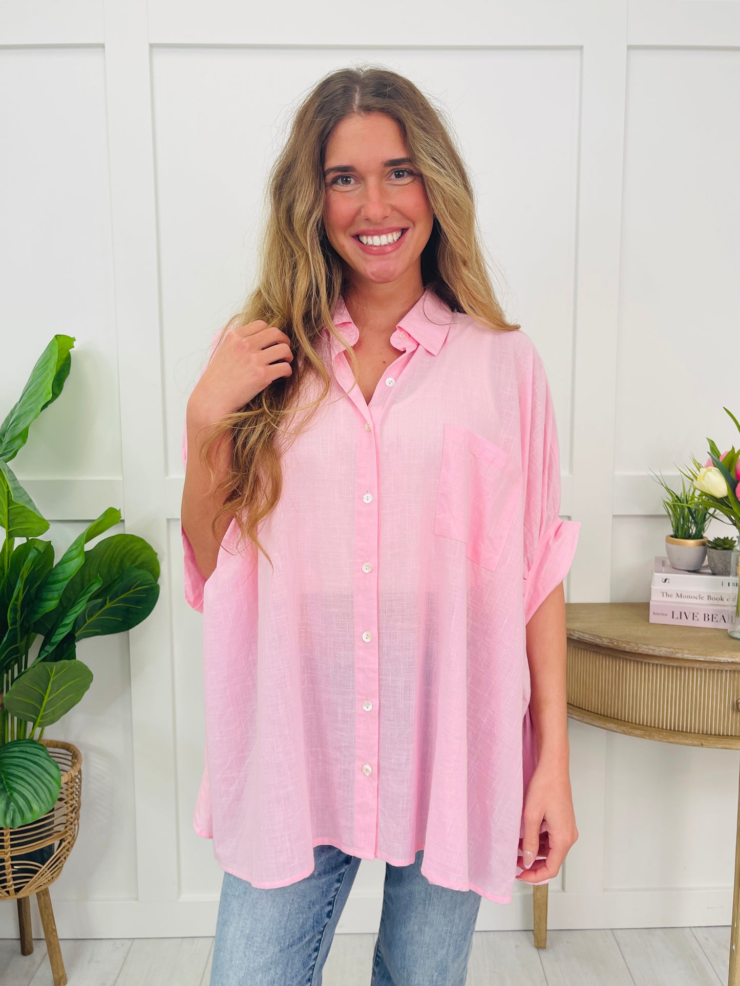 Let It Be Easy Top In Cloud Pink