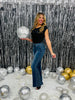 Judy Blue Dazzle Me Rhinestone Flare Jeans in Reg/Curvy