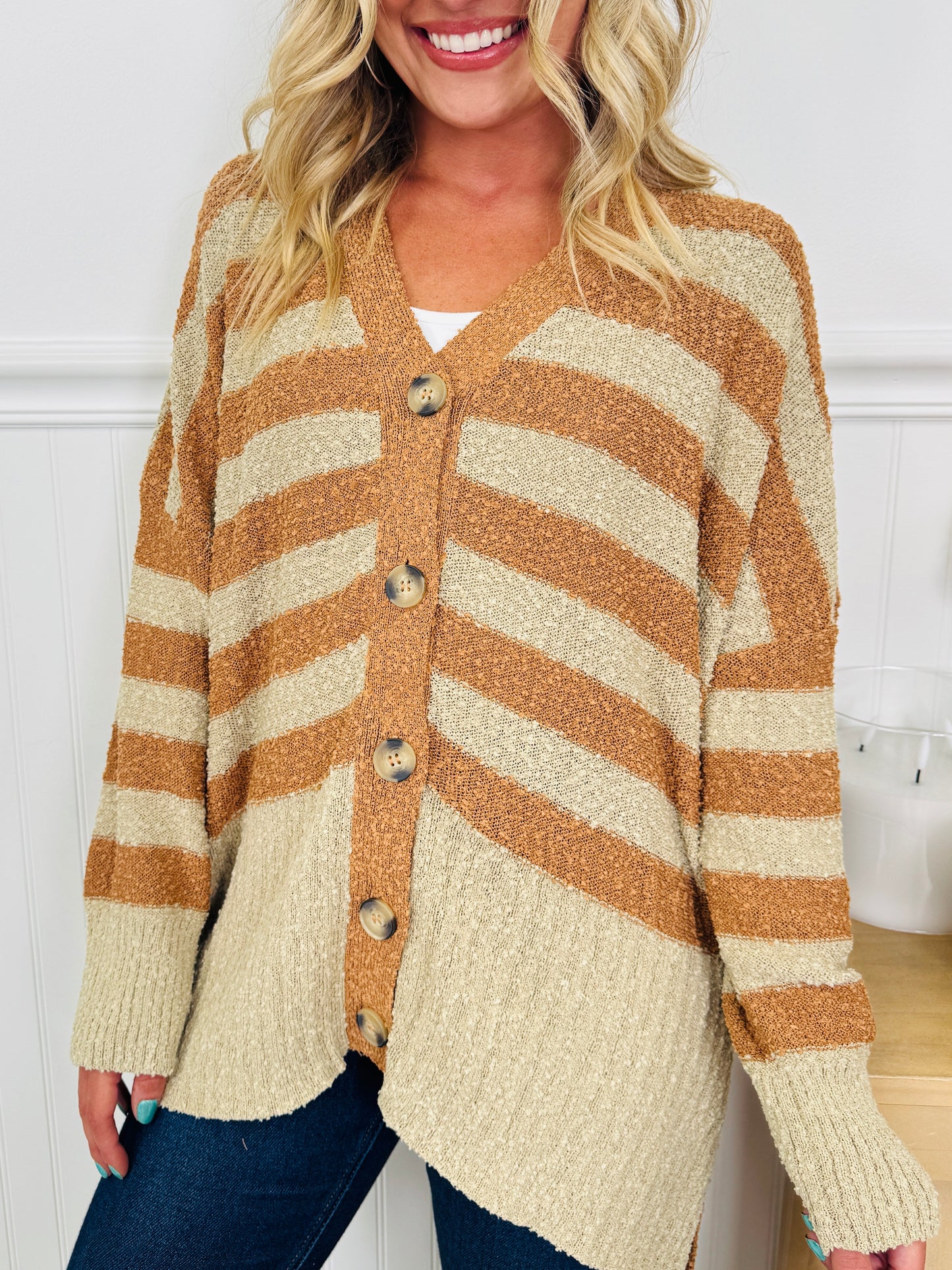 Cozy Comes Easy Cardigan In Taupe