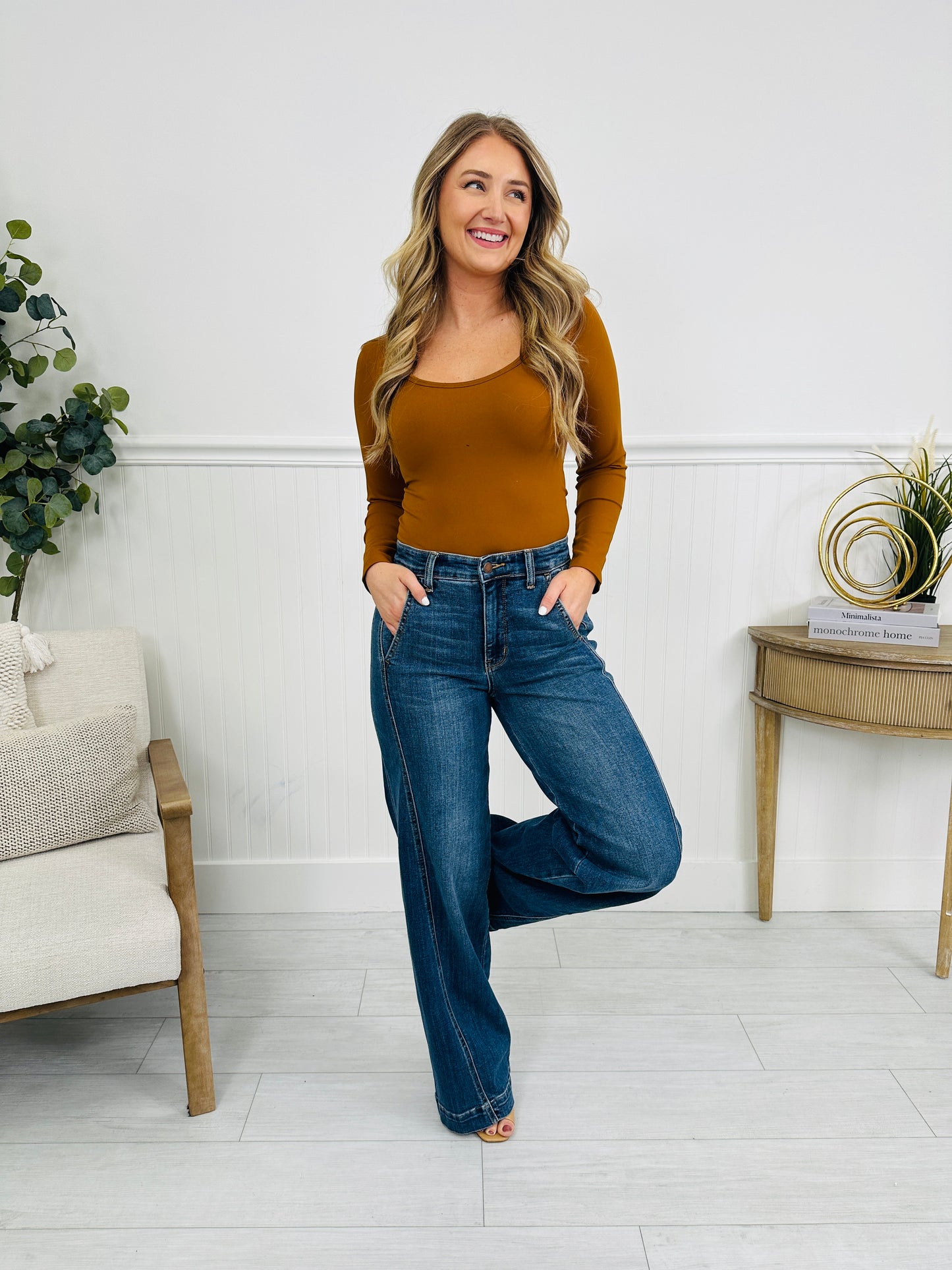 Judy Blue Downtown Dream Wide Leg Trouser Jeans