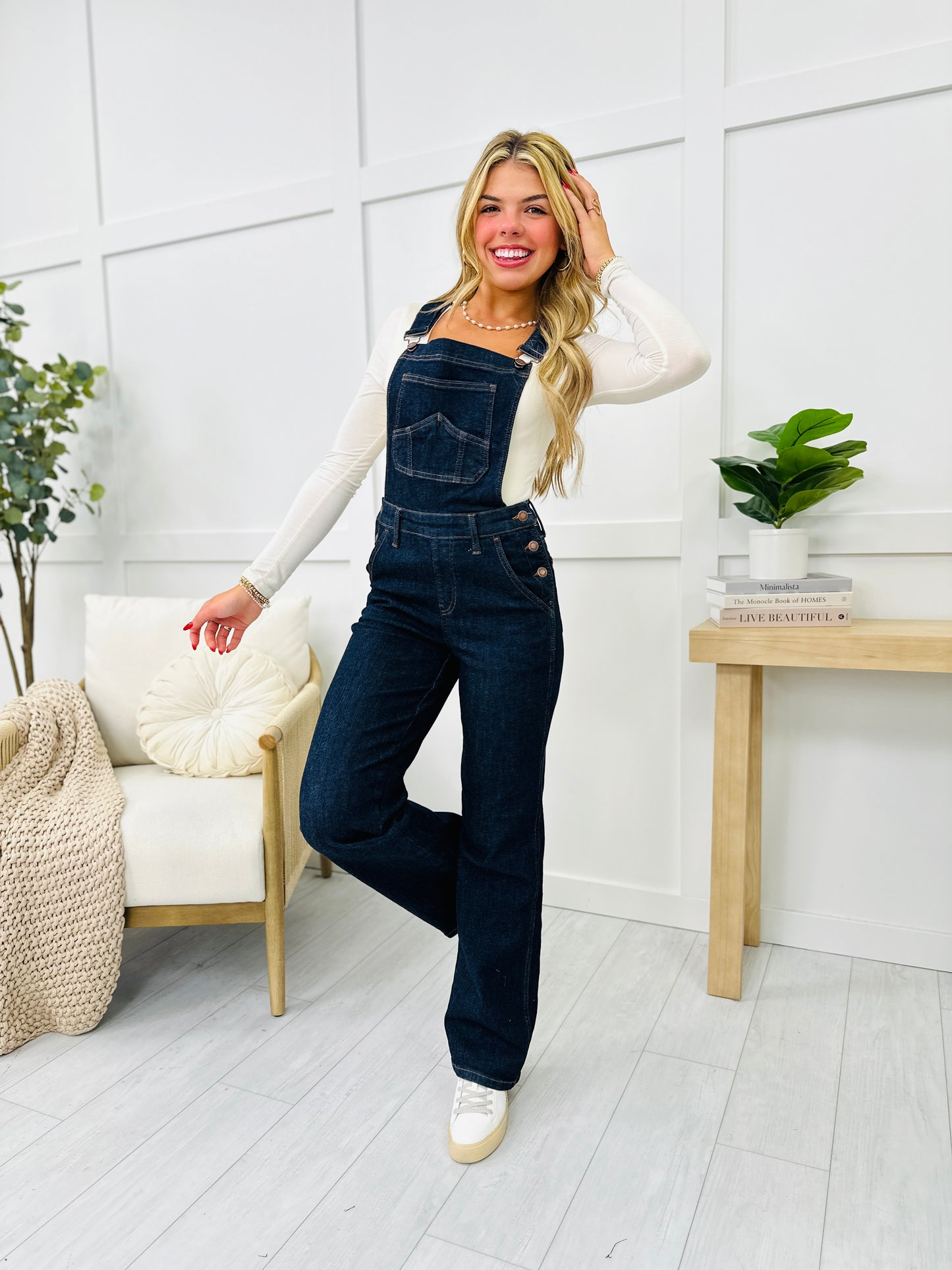 Judy Blue Wonderful Wide Leg Overalls In Reg/Curvy