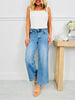 Judy Blue Make It Easy Ankle Wide Leg Jeans