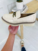 Two Way Street Loafers In Ivory Croco