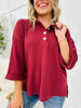 REG/CURVY Cute As a Button Top- Multiple Colors!