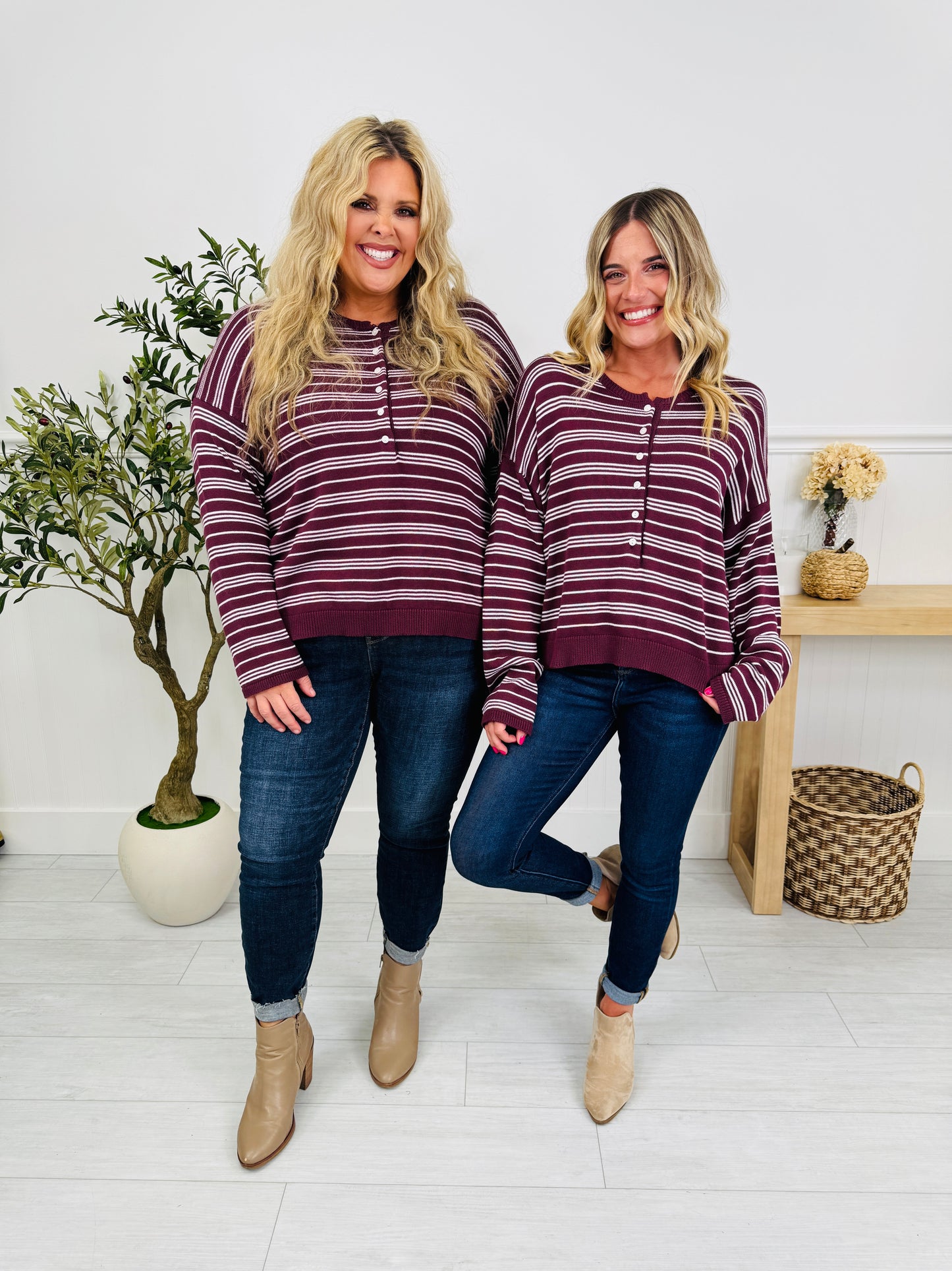 Fine Line Top In Wine