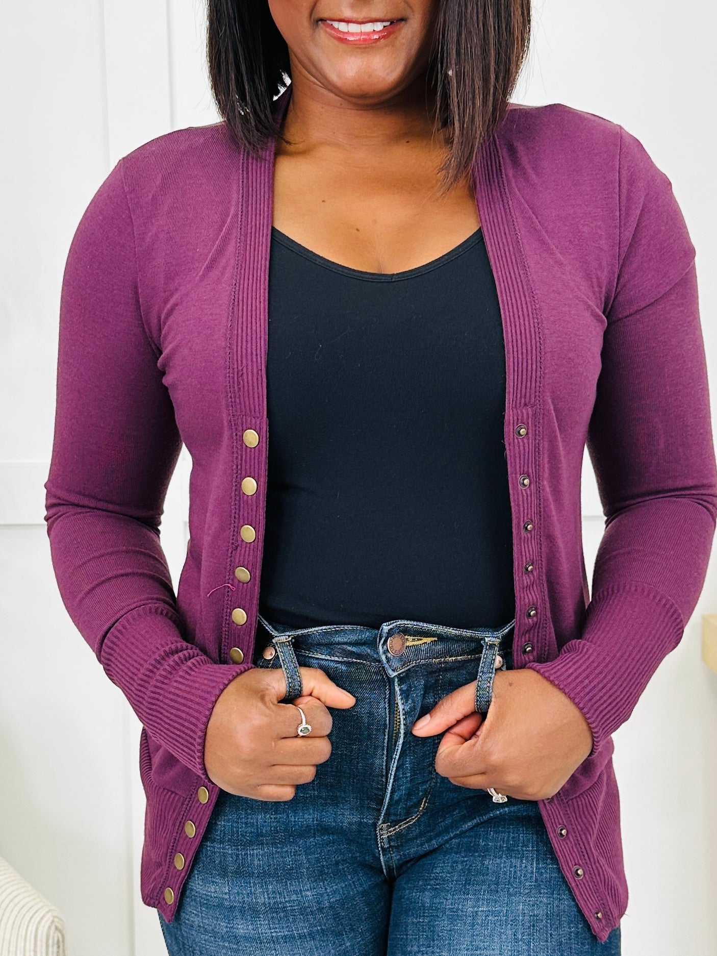 Snap Decision Cardigan- Multiple Colors!