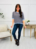 Sunday Stroll Stripe Top In Chocolate Brown