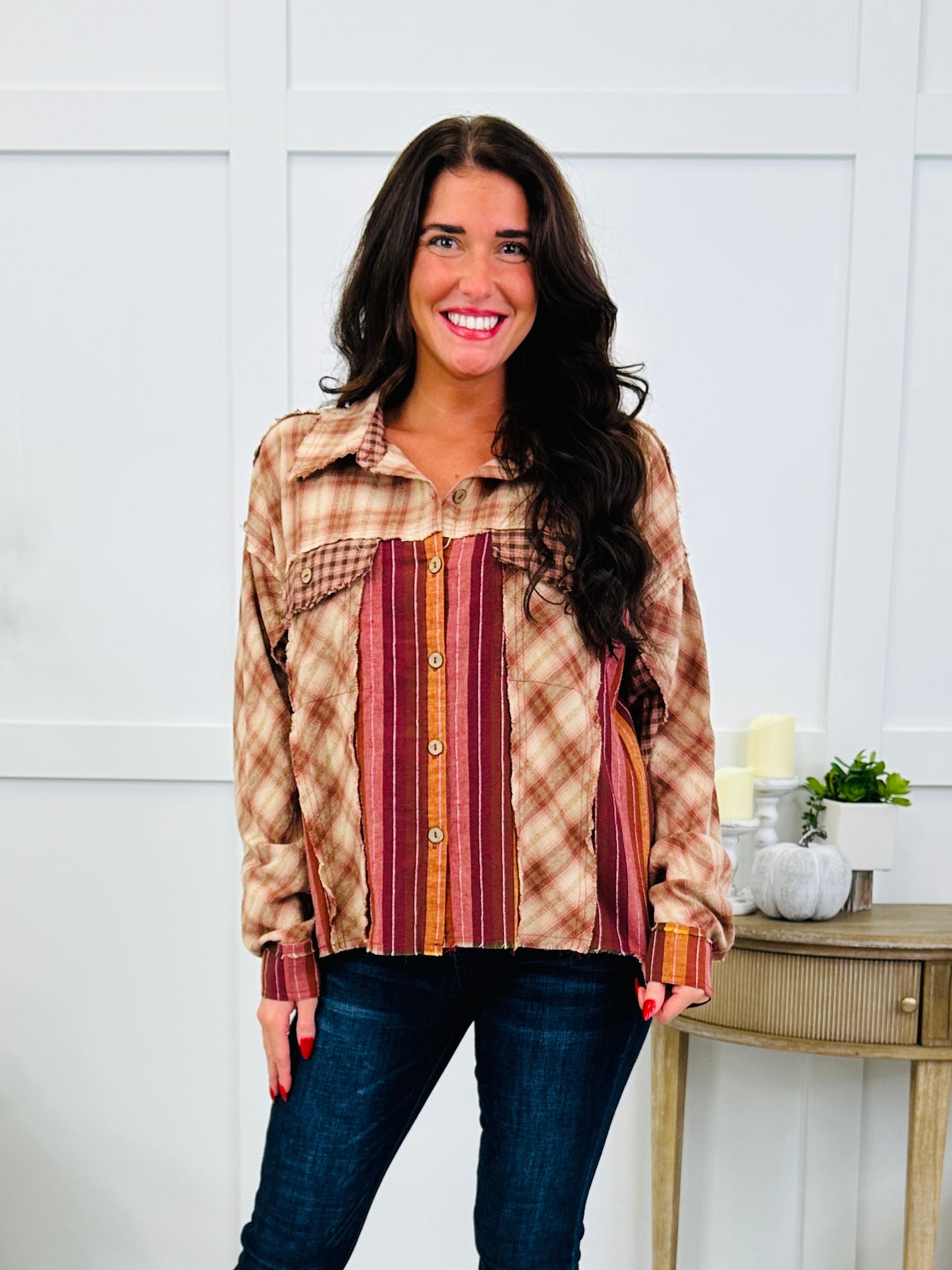 Rust & Rose Patchwork Top