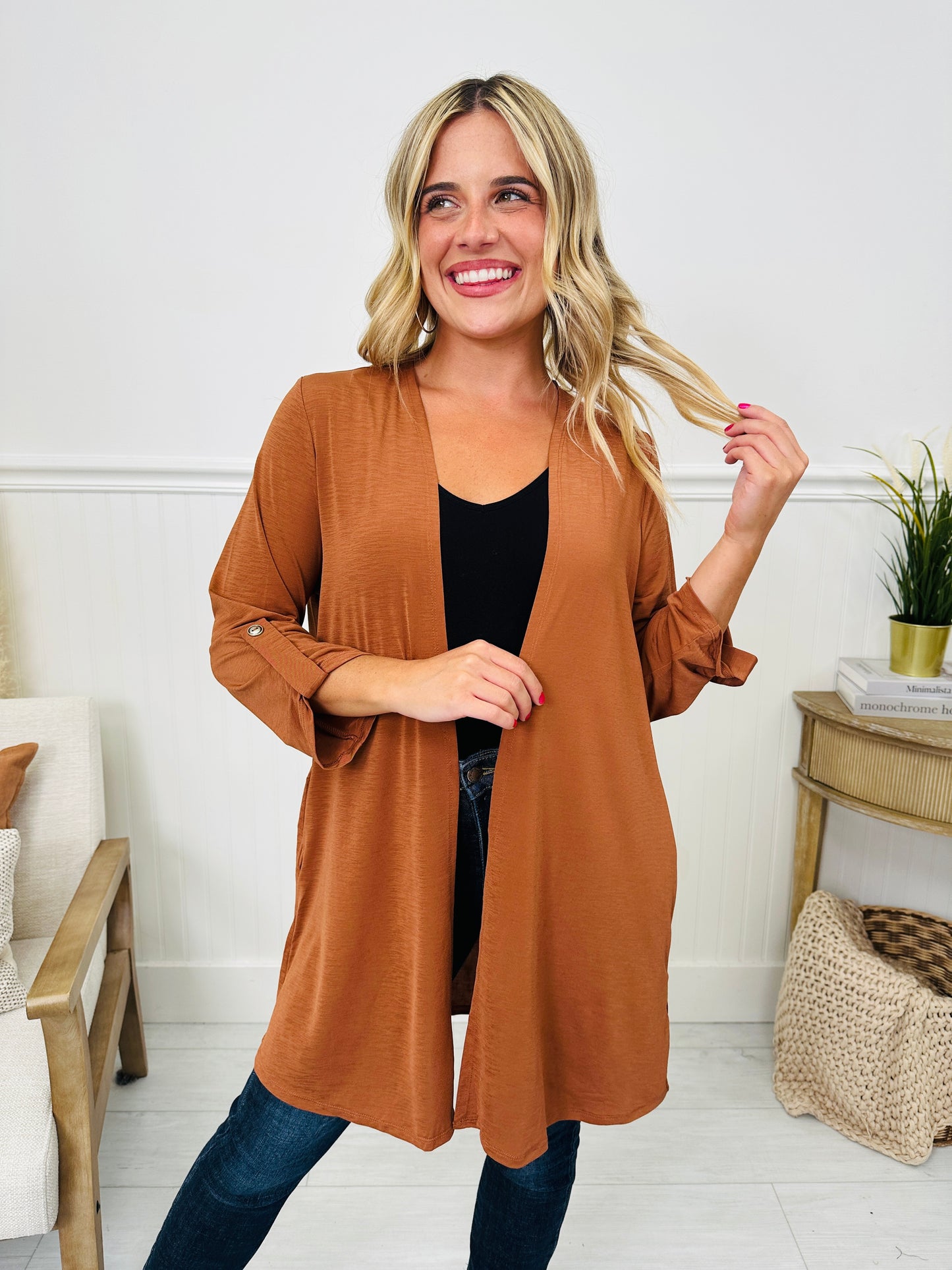 Fall Into Style Wrinkle Free Cardigan- Multiple Colors!