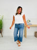 Can't Get Enough Cropped Wide Leg Tummy Control Jeans