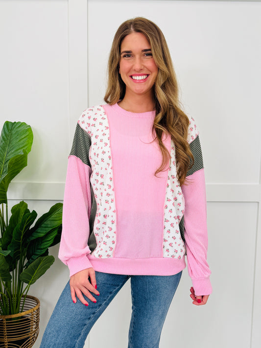 Pink Meadow Mosaic Sweater
