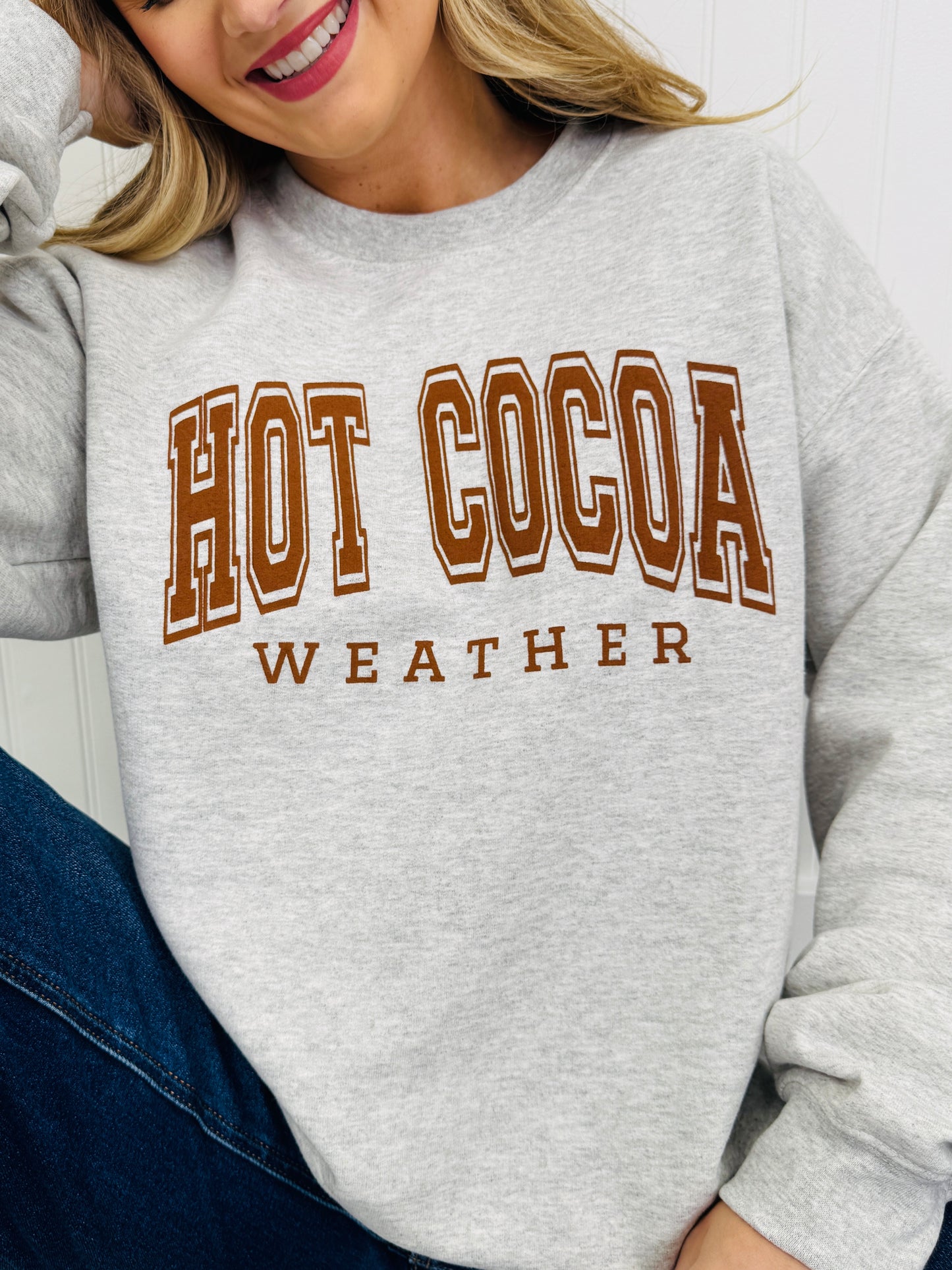 Hot Cocoa Weather Graphic Crewneck Sweatshirt