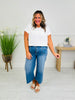 Top Of The Crop Tummy Control Wide Leg Cropped Jeans