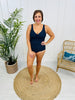 REG/CURVY The Brittany Tummy Control One Piece Swimsuit In Navy