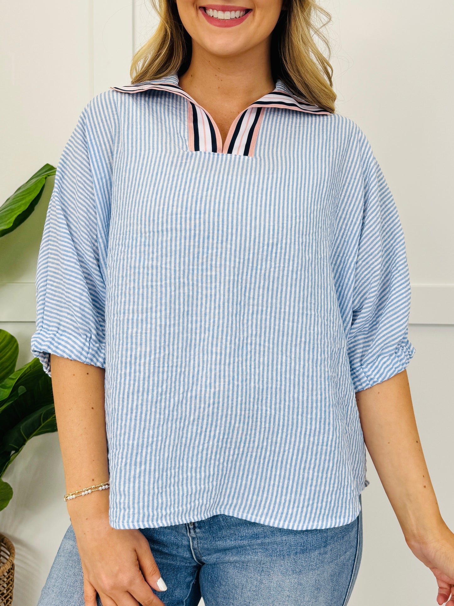 Coastline Collar Top