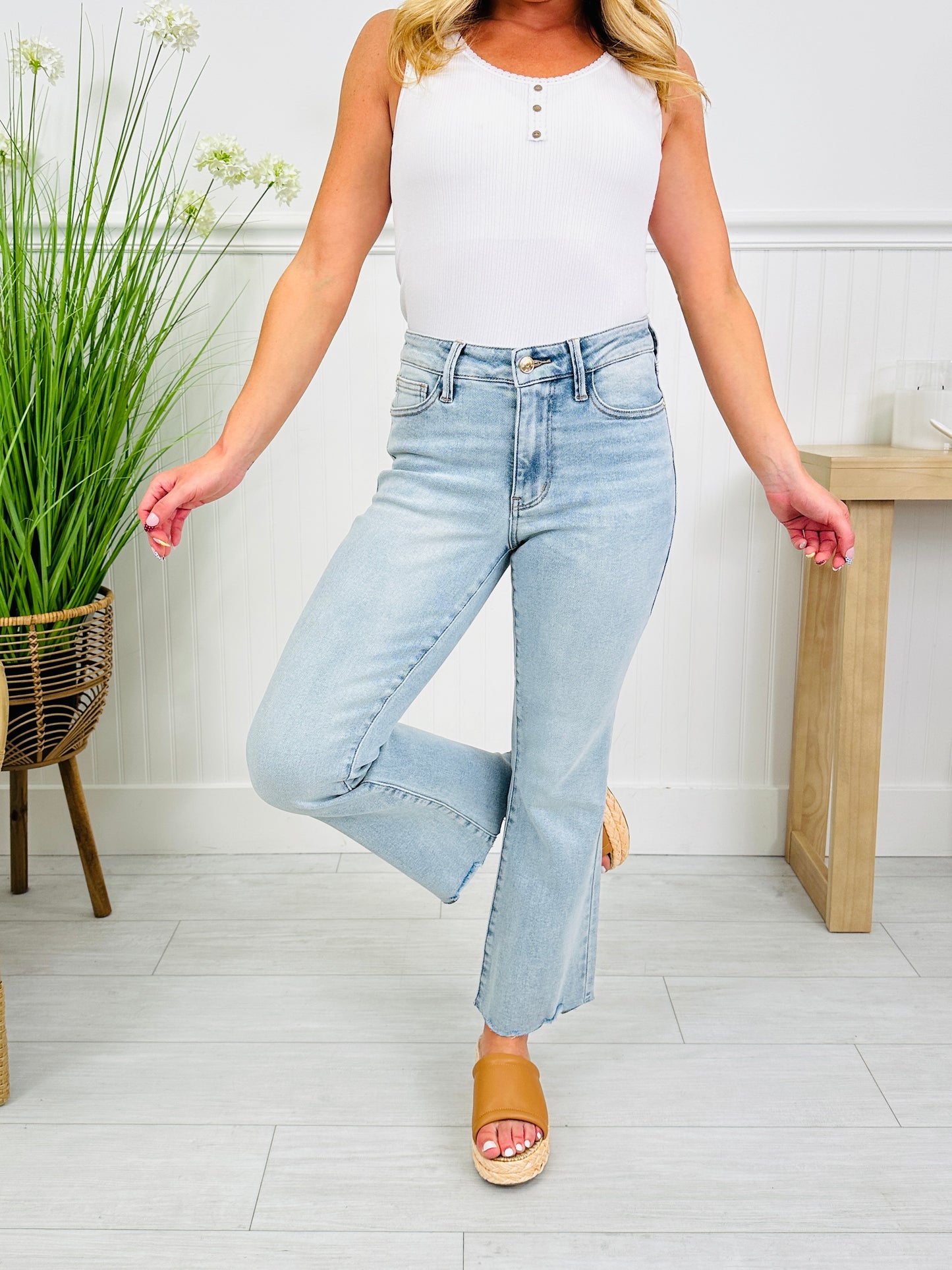 Judy Blue Spring Shift Kick Flares