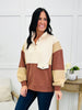 Cozy Contrast Pullover In Ecru
