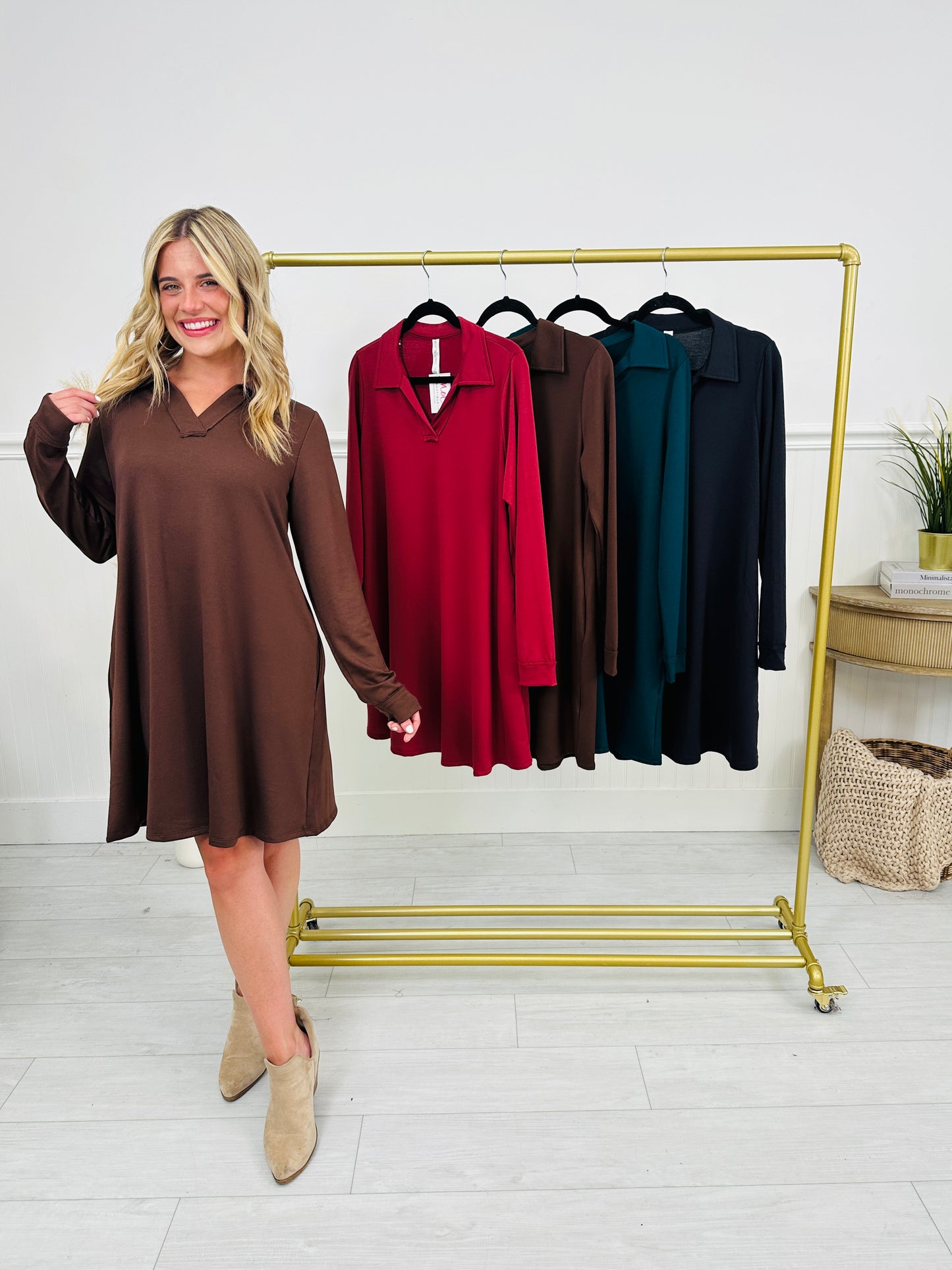 Fall Is In The Air Dress - Multiple Colors!