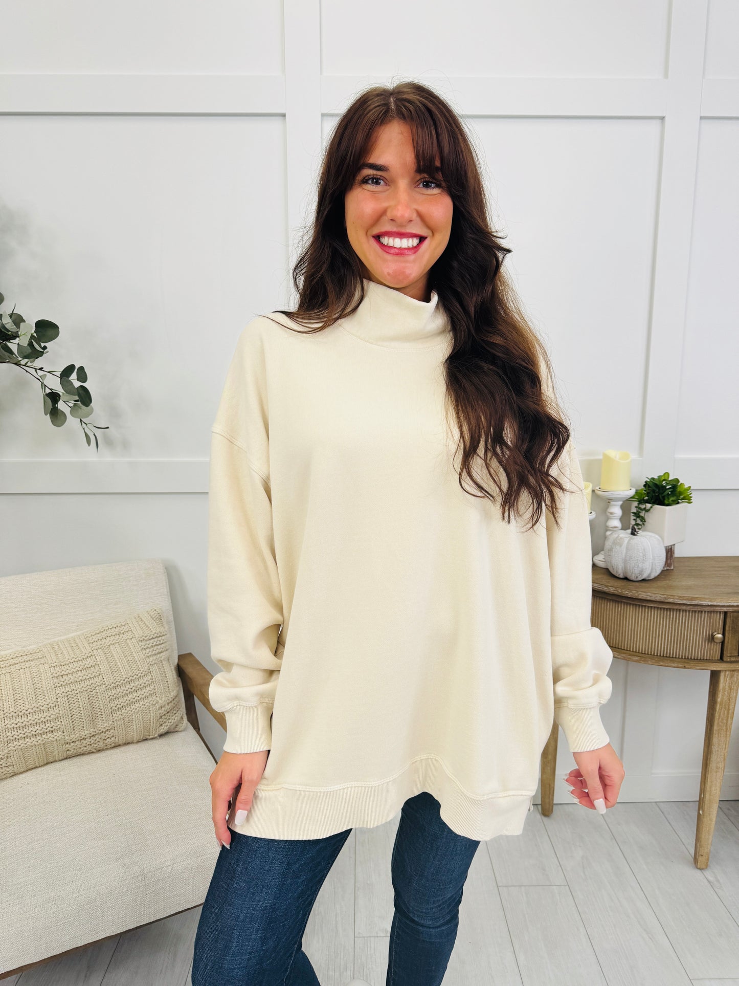 Nothing But Cozy Top In Ivory