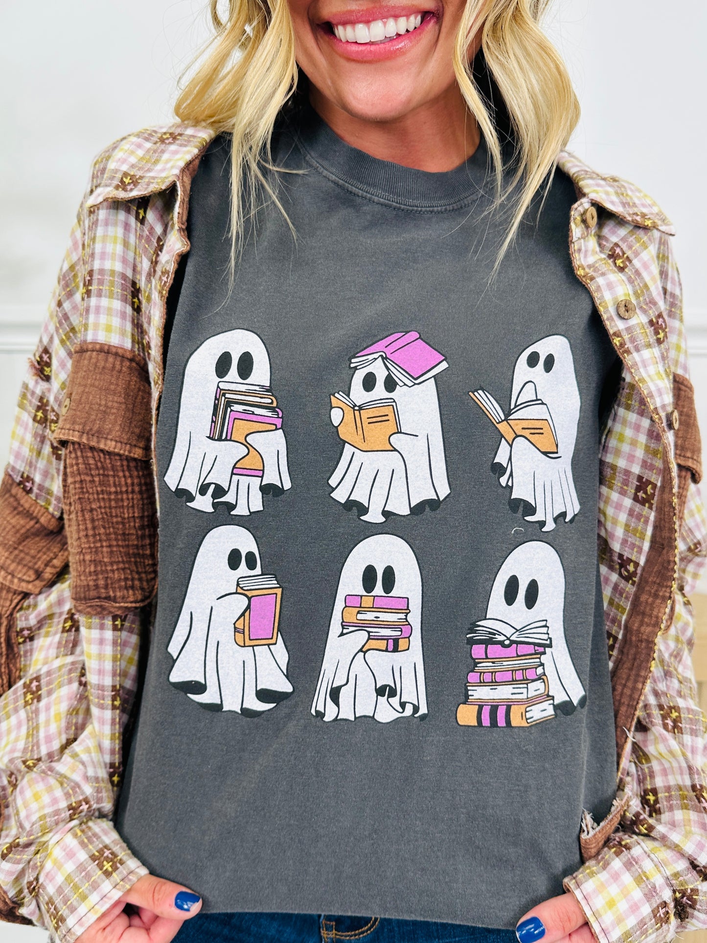 Boo And Books Graphic Tee
