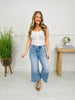 Basic in The Best Way Tummy Control Cropped Wide Leg Jeans