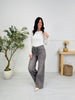 Into The Grey Tummy Control Wide Leg Jeans In Multiple Inseams